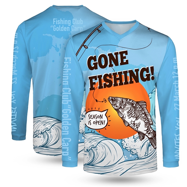 Custom Full Color Dye Sublimation Long Sleeve T-Shirt - Custom Full Color Dye Sublimation Long Sleeve T-Shirt - Image 2 of 6