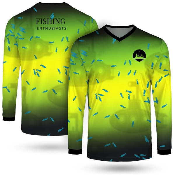 Custom Full Color Dye Sublimation Long Sleeve T-Shirt - Custom Full Color Dye Sublimation Long Sleeve T-Shirt - Image 4 of 6
