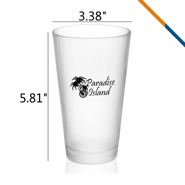 Jesse Frosted Pint Glasses - Jesse Frosted Pint Glasses - Image 2 of 3