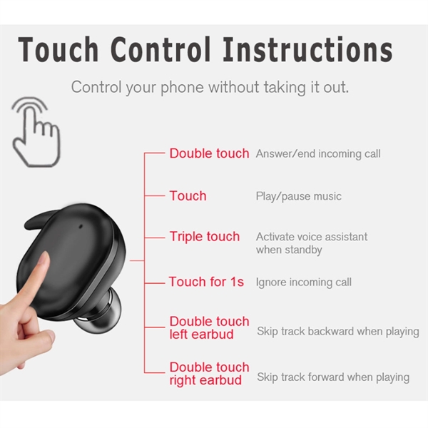 Bluetooth Earbuds With Charging Box - Bluetooth Earbuds With Charging Box - Image 3 of 10