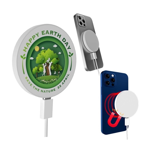 Magnetic 15W Wireless Charger - Magnetic 15W Wireless Charger - Image 4 of 4