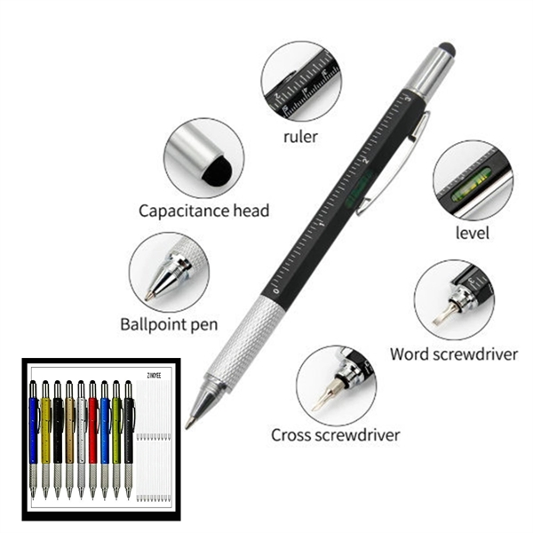 Multi-purpose 6in1 Marker Pen - Multi-purpose 6in1 Marker Pen - Image 0 of 2