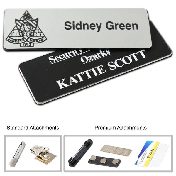 1" x 3" Name Badge - Plastic Engraved - 1" x 3" Name Badge - Plastic Engraved - Image 0 of 5