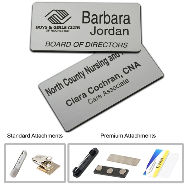 1.5" x 3" Name Badge - Plastic Engraved - 1.5" x 3" Name Badge - Plastic Engraved - Image 0 of 6