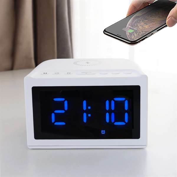 Alarm Clock With Wireless Charging And Speaker - Alarm Clock With Wireless Charging And Speaker - Image 1 of 3