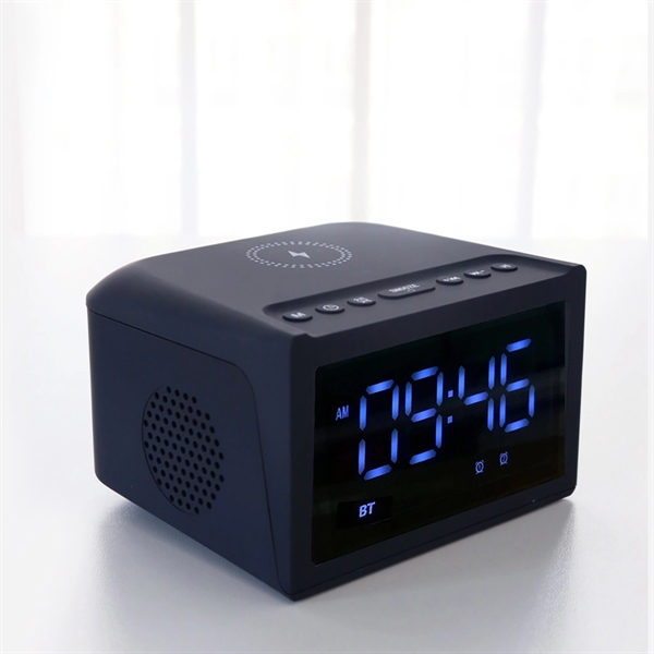 Alarm Clock With Wireless Charging And Speaker - Alarm Clock With Wireless Charging And Speaker - Image 2 of 3