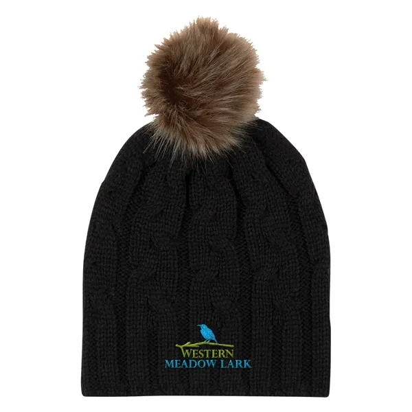 Cameron Cable Knit Pom Beanie - Cameron Cable Knit Pom Beanie - Image 1 of 9