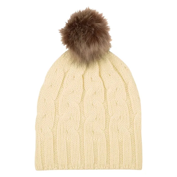 Cameron Cable Knit Pom Beanie - Cameron Cable Knit Pom Beanie - Image 6 of 9