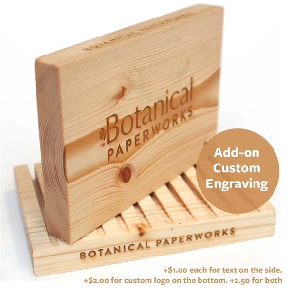 Upcycled Wood Soap Dish Set (Half Thick Bar) - Upcycled Wood Soap Dish Set (Half Thick Bar) - Image 2 of 3