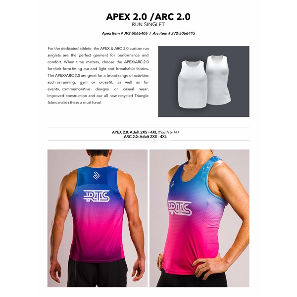 APEX PREMIUM Custom Men's Running Singlet - APEX PREMIUM Custom Men's Running Singlet - Image 4 of 7