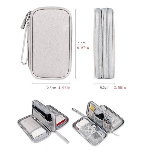 Electronic Accessories Pouch Bag Gadget Organizer Case - Electronic Accessories Pouch Bag Gadget Organizer Case - Image 4 of 6