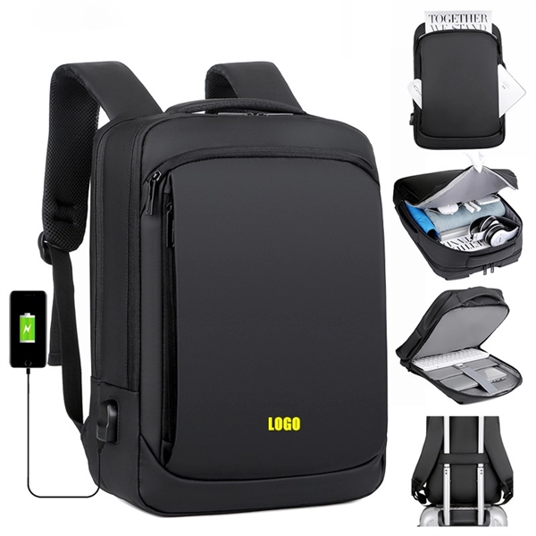 Business Travel Waterproof Laptop Backpack - Business Travel Waterproof Laptop Backpack - Image 0 of 5