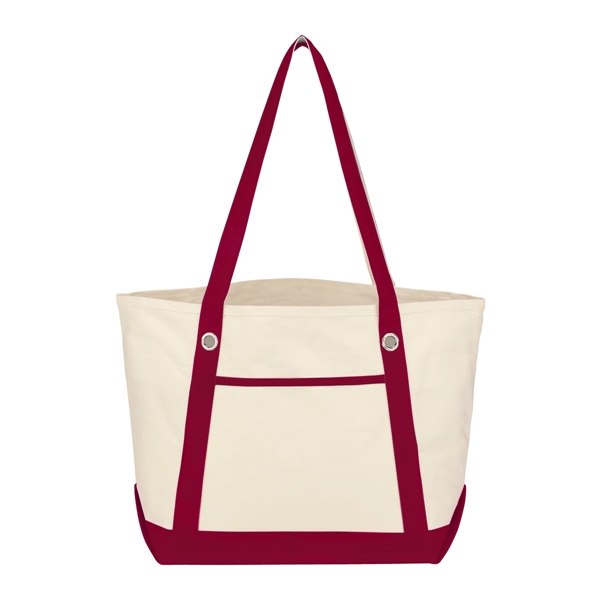 Medium Cotton Canvas Sailing Tote Bag - Medium Cotton Canvas Sailing Tote Bag - Image 35 of 35