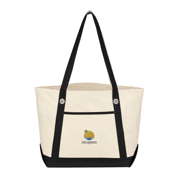 Medium Cotton Canvas Sailing Tote Bag - Medium Cotton Canvas Sailing Tote Bag - Image 2 of 35