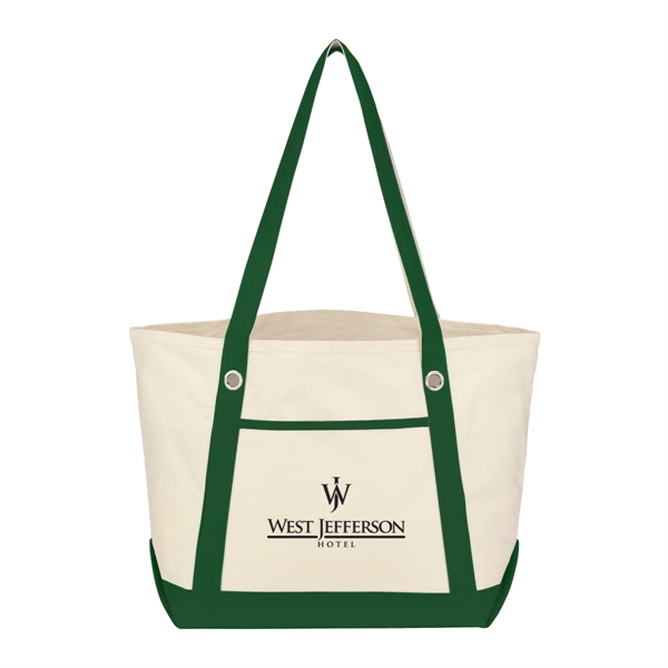 Medium Cotton Canvas Sailing Tote Bag - Medium Cotton Canvas Sailing Tote Bag - Image 29 of 35