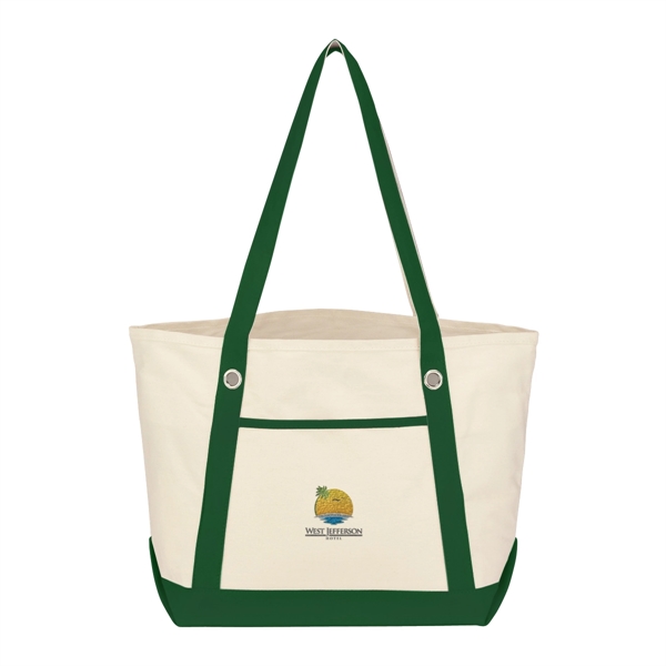 Medium Cotton Canvas Sailing Tote Bag - Medium Cotton Canvas Sailing Tote Bag - Image 7 of 35