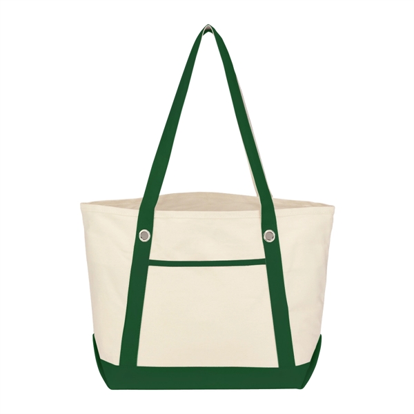 Medium Cotton Canvas Sailing Tote Bag - Medium Cotton Canvas Sailing Tote Bag - Image 9 of 35