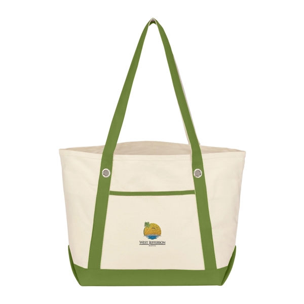 Medium Cotton Canvas Sailing Tote Bag - Medium Cotton Canvas Sailing Tote Bag - Image 11 of 35