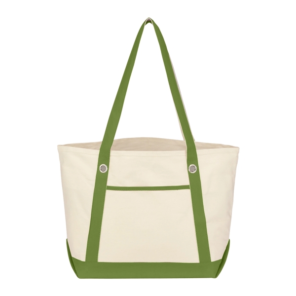 Medium Cotton Canvas Sailing Tote Bag - Medium Cotton Canvas Sailing Tote Bag - Image 13 of 35