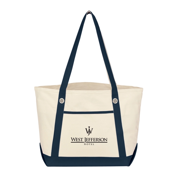 Medium Cotton Canvas Sailing Tote Bag - Medium Cotton Canvas Sailing Tote Bag - Image 21 of 35