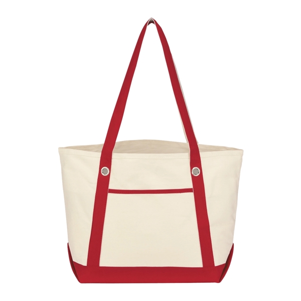 Medium Cotton Canvas Sailing Tote Bag - Medium Cotton Canvas Sailing Tote Bag - Image 26 of 35