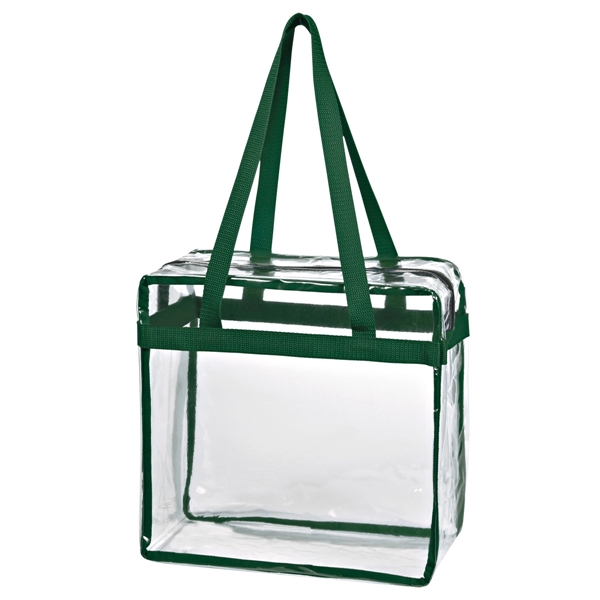 Clear Tote Bag With Zipper - Clear Tote Bag With Zipper - Image 1 of 11