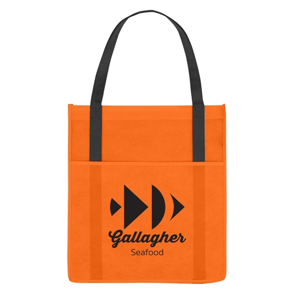 Non-Woven Shopper's Pocket Tote Bag - Non-Woven Shopper's Pocket Tote Bag - Image 9 of 19