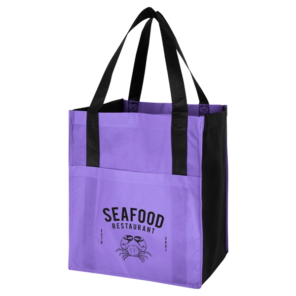 Non-Woven Shopper's Pocket Tote Bag - Non-Woven Shopper's Pocket Tote Bag - Image 11 of 19