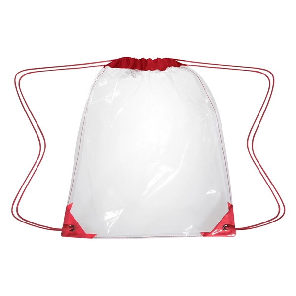 Clear Drawstring Backpack - Clear Drawstring Backpack - Image 9 of 11