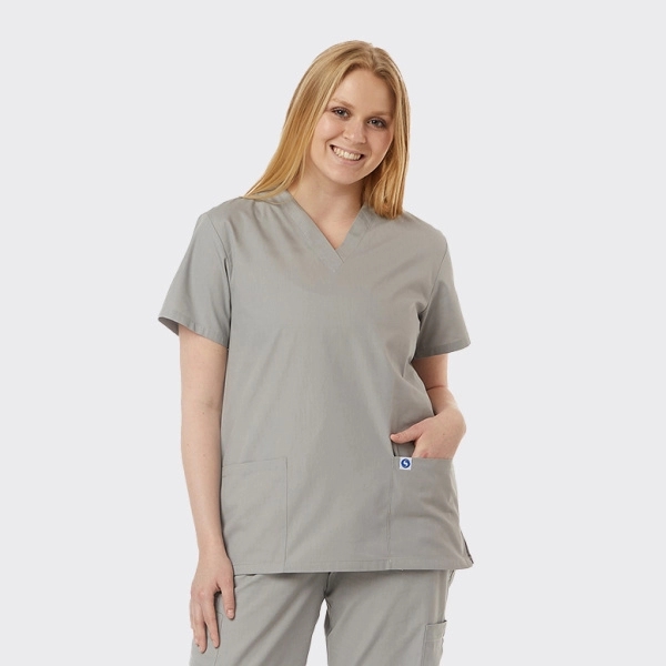 Spectrum's Unisex V-Neck Scrub  Tunic - Spectrum's Unisex V-Neck Scrub  Tunic - Image 3 of 11