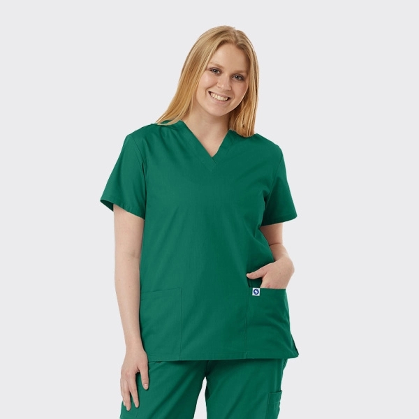 Spectrum's Unisex V-Neck Scrub  Tunic - Spectrum's Unisex V-Neck Scrub  Tunic - Image 4 of 11