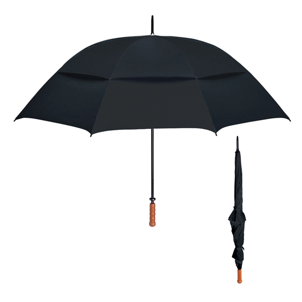 Custom 68" Arc Windproof Vented Umbrella