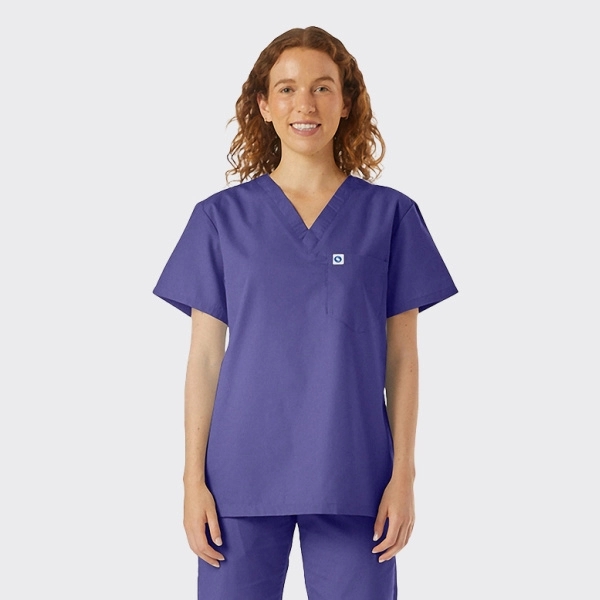 Spectrum's Unisex V-Neck Scrub Top - Spectrum's Unisex V-Neck Scrub Top - Image 7 of 11