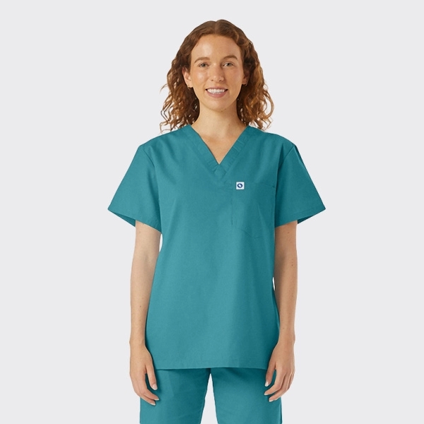 Spectrum's Unisex V-Neck Scrub Top - Spectrum's Unisex V-Neck Scrub Top - Image 9 of 11