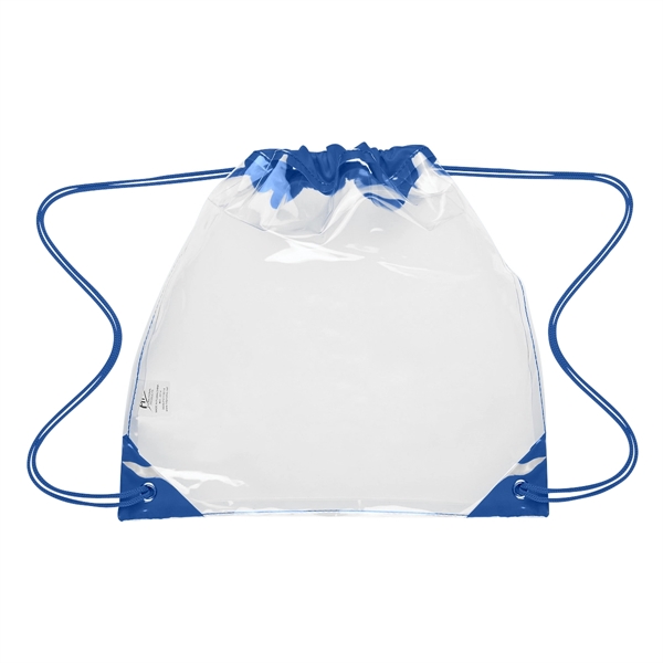 Touchdown Clear Drawstring Backpack - Touchdown Clear Drawstring Backpack - Image 10 of 11