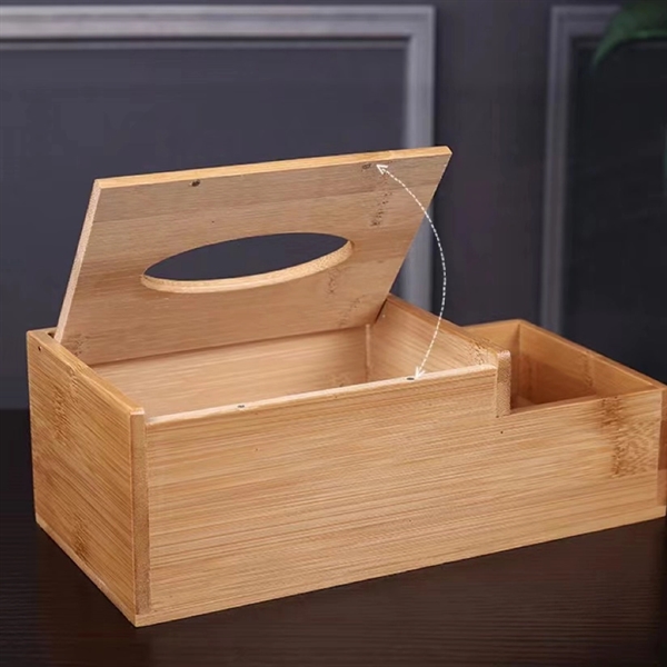 Natural Bamboo Facial Tissue Box Cover - Natural Bamboo Facial Tissue Box Cover - Image 4 of 4