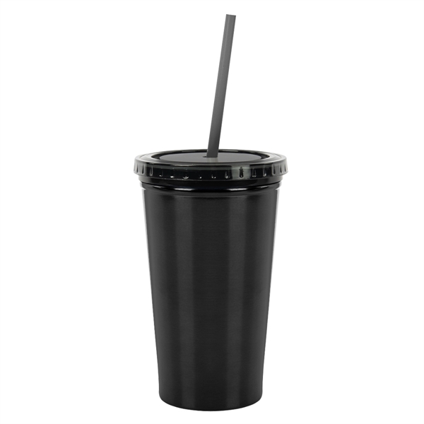 16 Oz. Stainless Steel Double Wall Tumbler - 16 Oz. Stainless Steel Double Wall Tumbler - Image 2 of 9