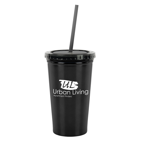 16 Oz. Stainless Steel Double Wall Tumbler - 16 Oz. Stainless Steel Double Wall Tumbler - Image 1 of 9