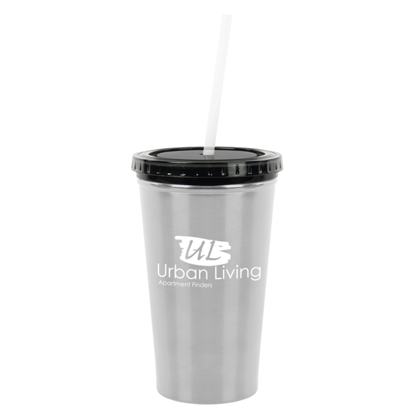 16 Oz. Stainless Steel Double Wall Tumbler - 16 Oz. Stainless Steel Double Wall Tumbler - Image 9 of 9