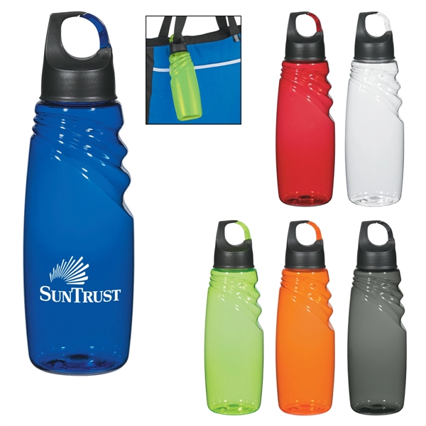 24 Oz. Crest Carabiner Sports Bottle - 24 Oz. Crest Carabiner Sports Bottle - Image 0 of 13