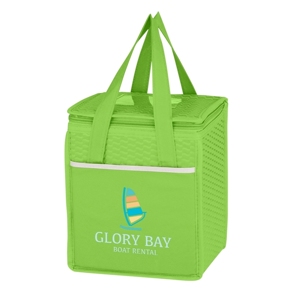 Non-Woven Wave Design Kooler Lunch Bag - Non-Woven Wave Design Kooler Lunch Bag - Image 10 of 19