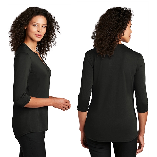 Port Authority® Women's UV Choice Pique Henley - Port Authority® Women's UV Choice Pique Henley - Image 1 of 9