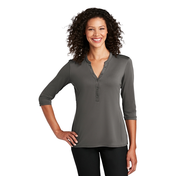 Port Authority® Women's UV Choice Pique Henley - Port Authority® Women's UV Choice Pique Henley - Image 5 of 9
