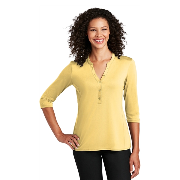 Port Authority® Women's UV Choice Pique Henley - Port Authority® Women's UV Choice Pique Henley - Image 6 of 9