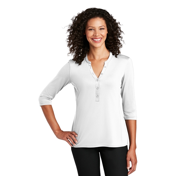 Port Authority® Women's UV Choice Pique Henley - Port Authority® Women's UV Choice Pique Henley - Image 9 of 9