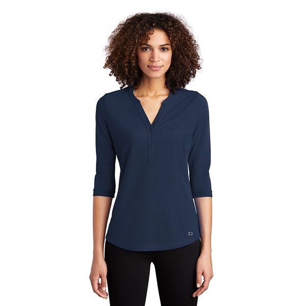 OGIO® Women's Jewel Henley - OGIO® Women's Jewel Henley - Image 2 of 5