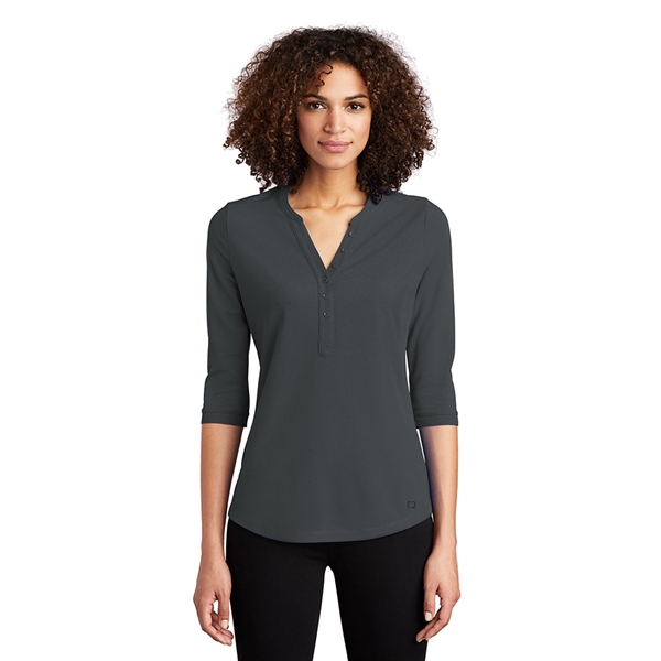 OGIO® Women's Jewel Henley - OGIO® Women's Jewel Henley - Image 4 of 5