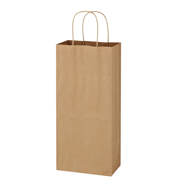Kraft Paper Brown Wine Bag - 5.25" x 13" - Kraft Paper Brown Wine Bag - 5.25" x 13" - Image 0 of 2