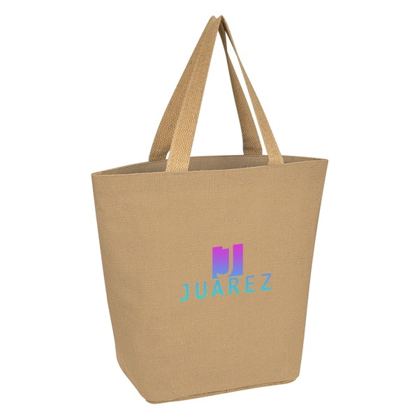 Marketplace Jute Tote Bag - Marketplace Jute Tote Bag - Image 8 of 21