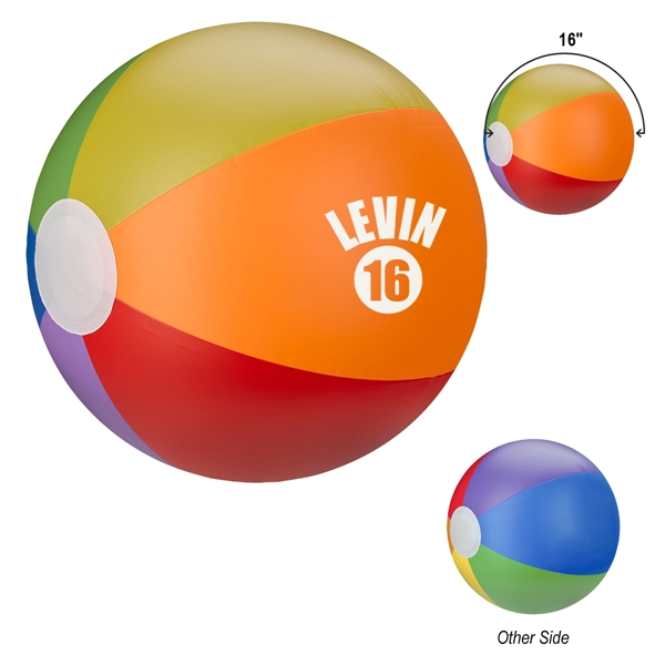 16" Rainbow Beach Ball - 16" Rainbow Beach Ball - Image 2 of 2